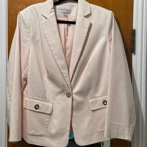 Calvin Klein Light Pink Blazer 14W
